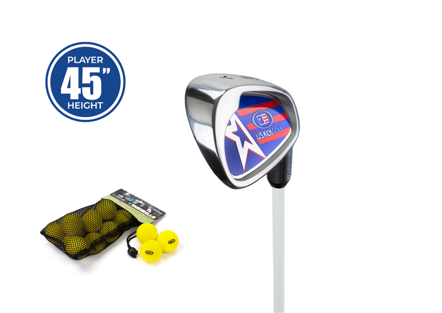 Yard Club (ferro da golf per neofiti) con soft balls “45 per giocatori destri 115-122cm