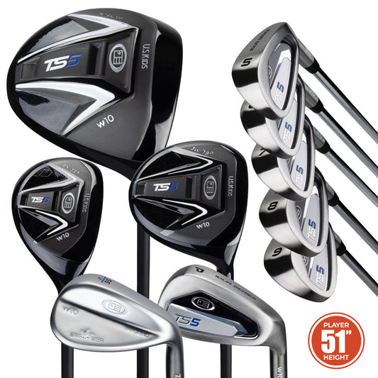 Set golf junior 51 TOUR SERIES 5 in grafite (10 bastoni) per giocatori destri 130-137cm