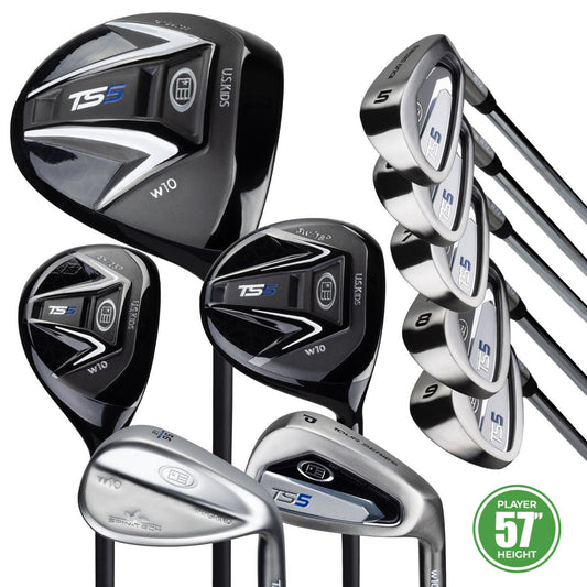 Set golf junior 57 TOUR SERIES 5 in acciaio (10 bastoni) per giocatori destri 145-152cm