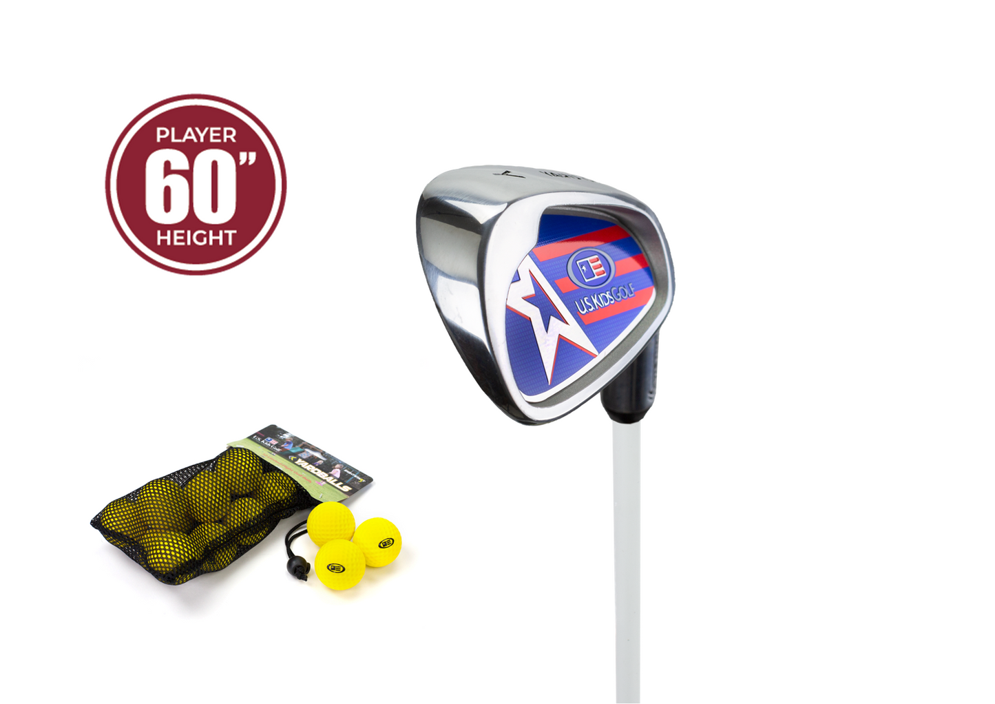 Yard Club (ferro da golf per neofiti) con soft balls “60 per giocatori destri 152-160cm